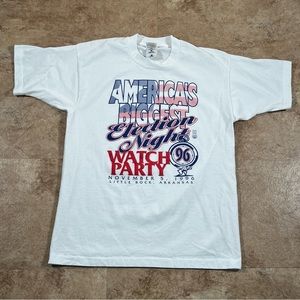 Vintage 1996 American Biggest Election Night Watch‎ Party Tshirt